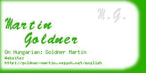 martin goldner business card